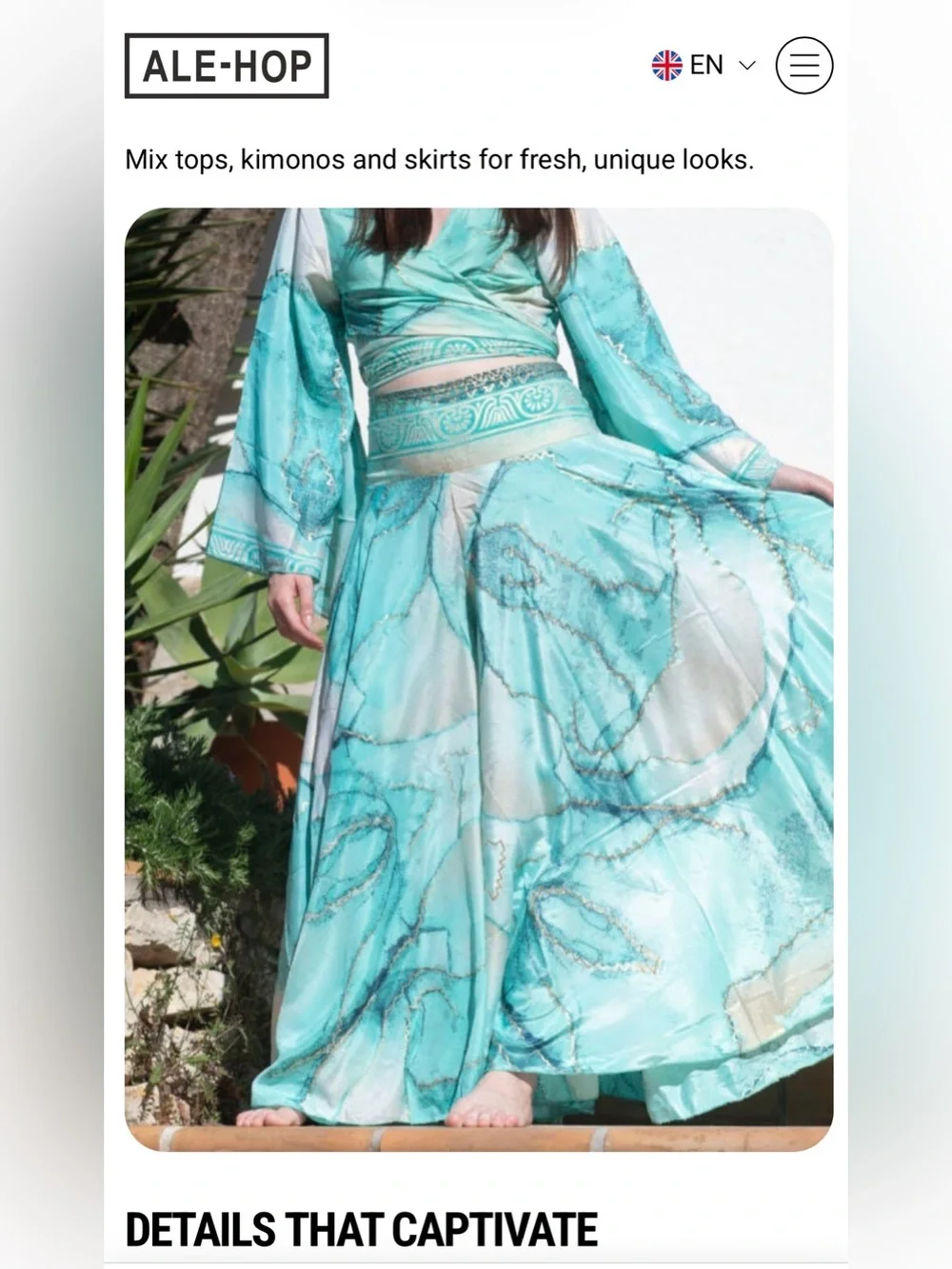 Boho kimono sleeve wrap top & wide leg Palazzo pants